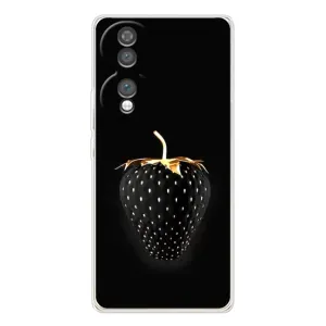 Чехол с изображением вкусной еды для Huawei Honor 70 (Чёрная клубника)