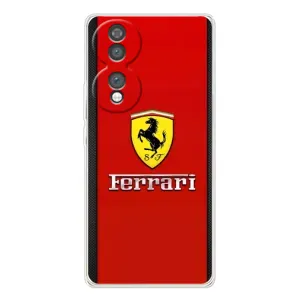 Силиконовый бампер с картинкой машины на Huawei Honor 70 (Ferrari Logo)