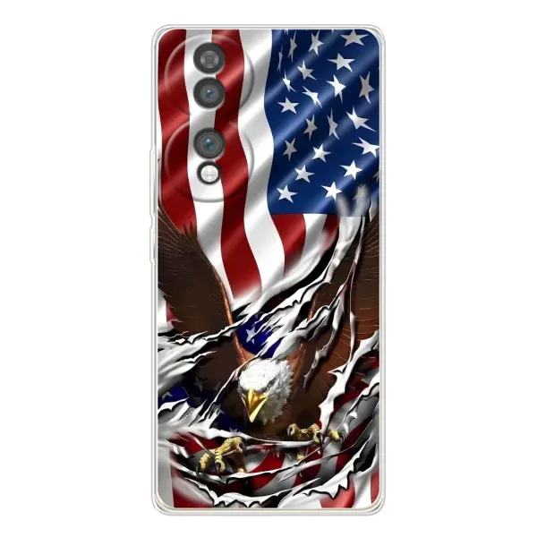 Чехол с рисунком «Флаг USA» для Huawei Honor 70 Чехол с рисунком «Флаг USA» для Huawei Honor 70