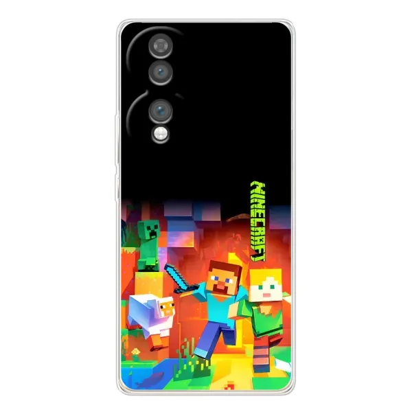 Чехол с рисунком «Герой Майнкрафт» для Huawei Honor 70 Чехол с рисунком «Герой Майнкрафт» для Huawei Honor 70