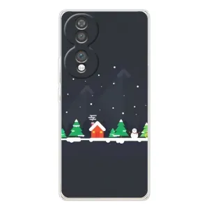 Силіконовий бампер на різдво для Huawei Honor 70 (Місто зимове)