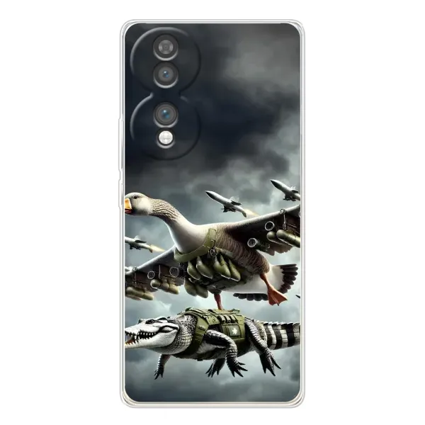 Чехол с рисунком «Гусини и крокодило» для Huawei Honor 70 Чехол с рисунком «Гусини и крокодило» для Huawei Honor 70