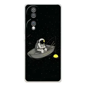 Силиконовый Чехол с принтом "Космонавты" на Huawei Honor 70 (Космонавт на рыбалке)