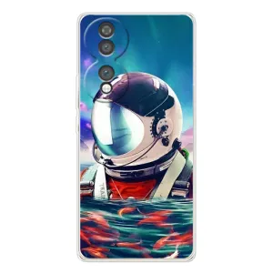 Силиконовый Чехол с принтом "Космонавты" на Huawei Honor 70 (Космонавт в воде)