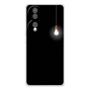 Чехол с картинками на черном фоне для Huawei Honor 70 (Лампочка)