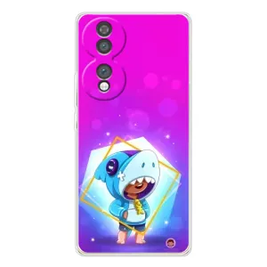 Чехол Бравл Старс для Huawei Honor 70 (Леон в костюме Акулы)