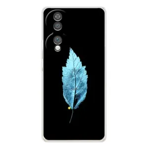 Чехол с картинками на черном фоне для Huawei Honor 70 (Листочек)