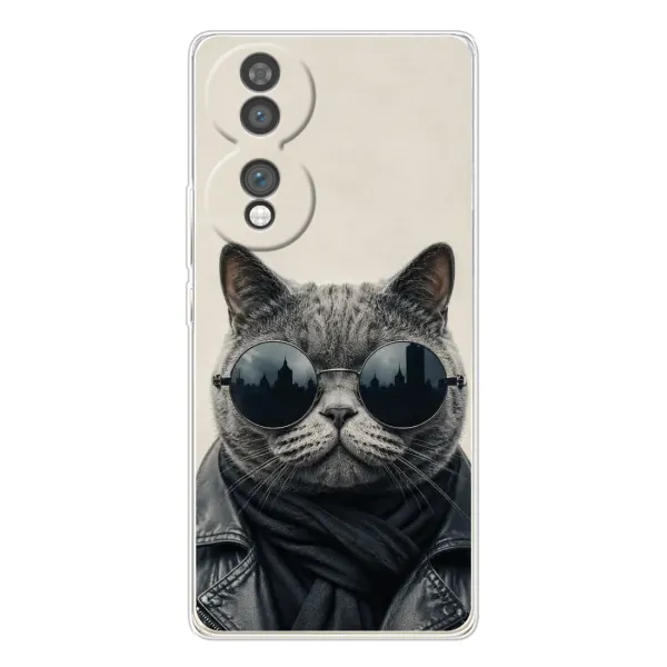 Чехол с рисунком «Модный кот» для Huawei Honor 70 Чехол с рисунком «Модный кот» для Huawei Honor 70