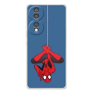 Чехол Супергерой Человека Паука на Huawei Honor 70 (На паутине)