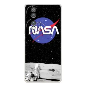 Силиконовый бампер с принтом "Наса" на Huawei Honor 70 (Nasa на луне)