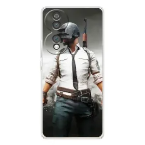 Силиконовый чехол с картинкой "Герой Pubg" на Huawei Honor 70 (Пабг)