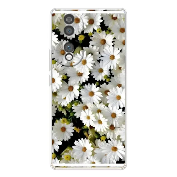 Чехол с рисунком «Рамка в ромашках» для Huawei Honor 70