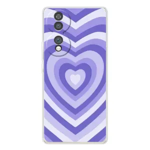 Чохли з тематикою "Маленькі Сердчеки" на Huawei Honor 70 (Серце фіолет)