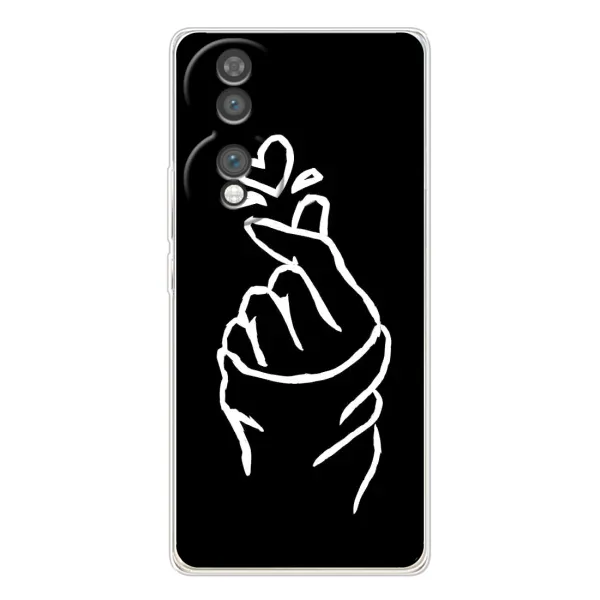 Чехол с рисунком «Сердце на черном» для Huawei Honor 70 Чехол с рисунком «Сердце на черном» для Huawei Honor 70