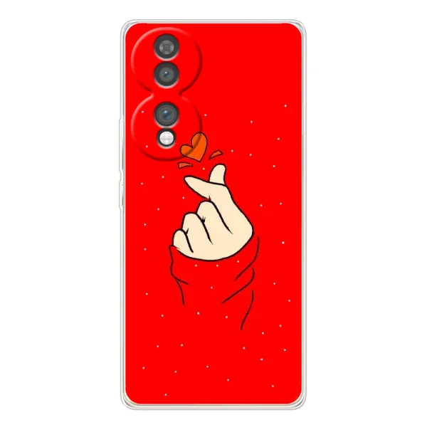 Чехол с рисунком «Сердце на красном» для Huawei Honor 70 Чехол с рисунком «Сердце на красном» для Huawei Honor 70