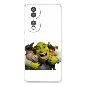 Друкований чохол з принтом Шрек для Huawei Honor 70 (Шрек осел і кіт)