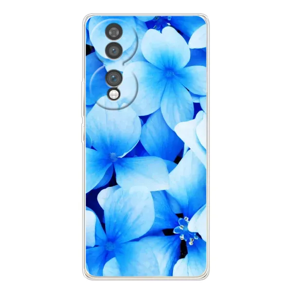 Чехол с рисунком «Синие цветы» для Huawei Honor 70