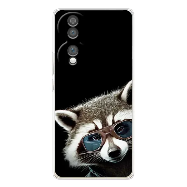 Чехол с рисунком «Стильный Енот» для Huawei Honor 70 Чехол с рисунком «Стильный Енот» для Huawei Honor 70