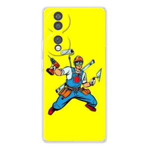 Силиконовый бампер (Работники) на Huawei Honor 70 (Строитель)