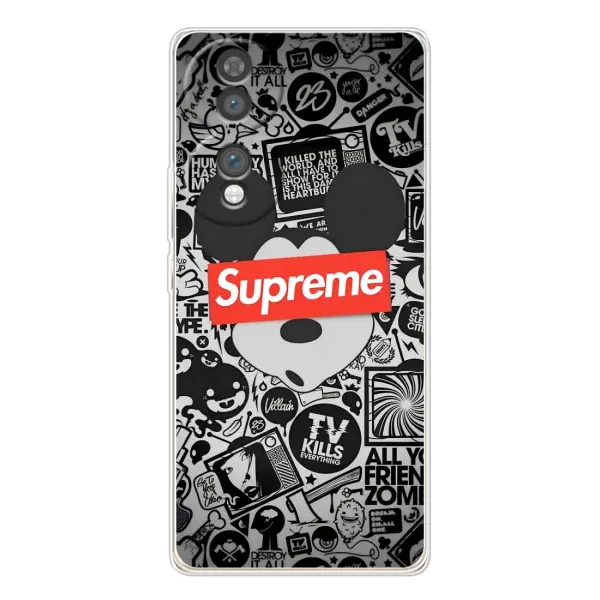 Чехол с рисунком «Supreme Маус» для Huawei Honor 70 Чехол с рисунком «Supreme Маус» для Huawei Honor 70