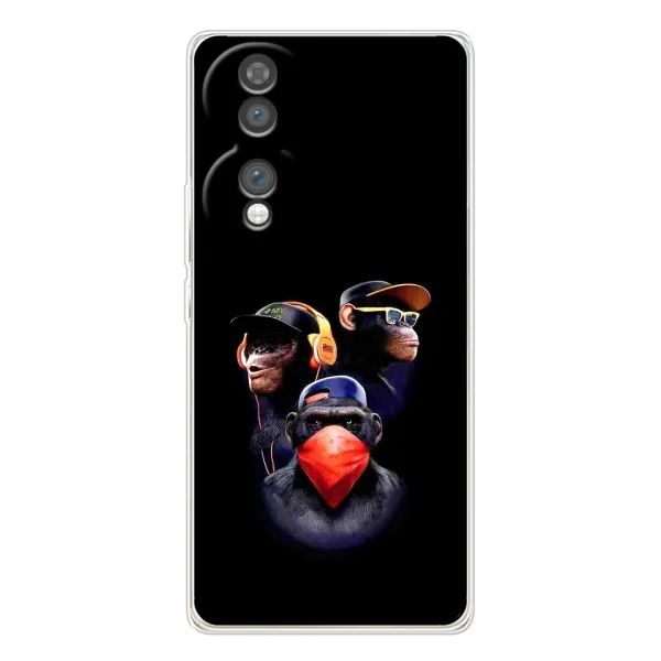 Чехол с рисунком «Три обезьяны» для Huawei Honor 70 Чехол с рисунком «Три обезьяны» для Huawei Honor 70
