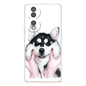 Бампер для Huawei Honor 70 с картинкой "Песики" (Собака Хаски)