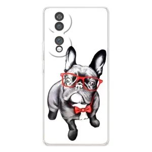 Бампер для Huawei Honor 70 с картинкой "Песики" (В очках)