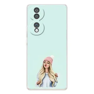 Силіконовый Чохол на Huawei Honor 70 з картинкой Модных девушек (В шапці)