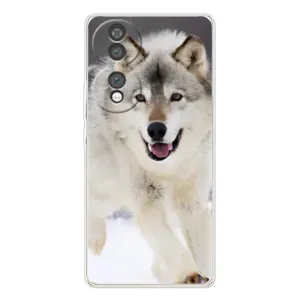 Чехол с Волком на Huawei Honor 70 (Волк на снегу)