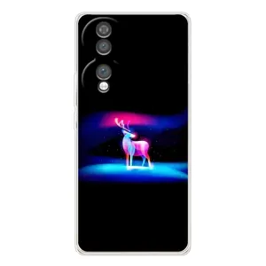 Силиконовый бампер с картинкой животных для Huawei Honor 70 (Яркий олень)