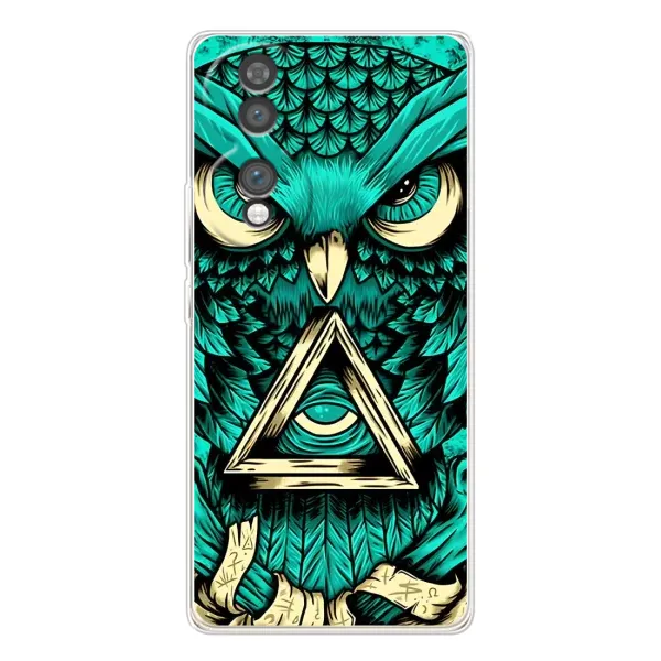 Чехол с рисунком «Зеленая сова» для Huawei Honor 70 Чехол с рисунком «Зеленая сова» для Huawei Honor 70