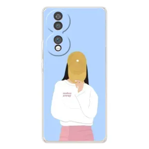 Силіконовый Чохол на Huawei Honor 70 з картинкой Модных девушек (Жовта кепка)