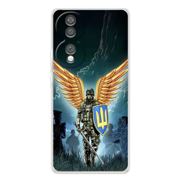 Чехол с рисунком «ЗСУ з крильями» для Huawei Honor 70
