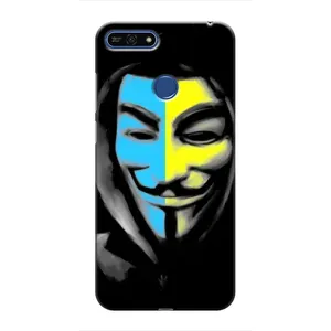 Чехол с Украинской символикой на Хуавей Хонор 7А Про (Анонимус патриот)