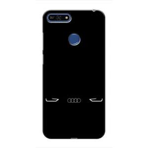 Силиконовый бампер с картинкой машины на Huawei Honor 7A Pro (Силует Audi)