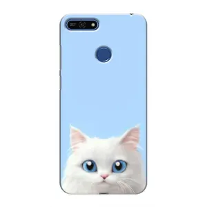 Чехол на тематику: Коты для Huawei Honor 7A Pro (Белый кот)