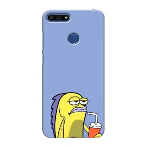 Бампер с принтом Мемы для Huawei Honor 7A Pro (Безразличие)