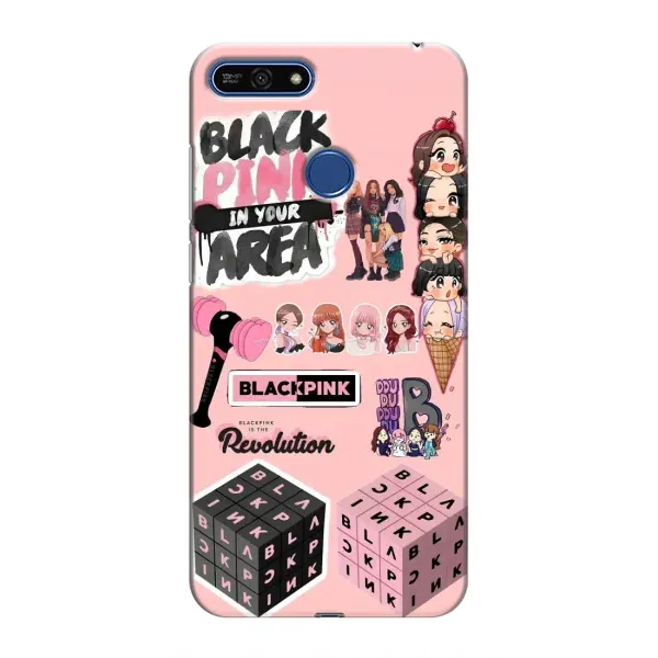 Чехол с рисунком «BLACK PINK коллаж» для Huawei Honor 7A Pro