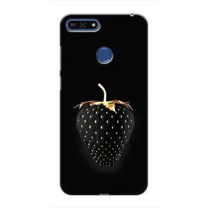 Чехол с изображением вкусной еды для Huawei Honor 7A Pro (Чёрная клубника)