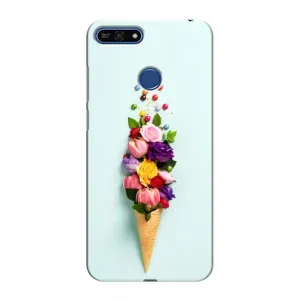 Чехлы с тематикой "ЦВЕТЫ" на Huawei Honor 7A Pro (Цветок-мороженное)