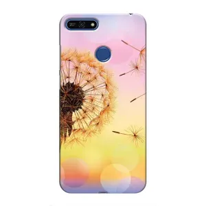 Силиконовый Чехол с одуванчиками на Huawei Honor 7A Pro (Цветок-одуванчик)
