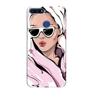 Чехол с картинкой Модные Девчонки Huawei Honor 7A Pro (Девушка в халате)