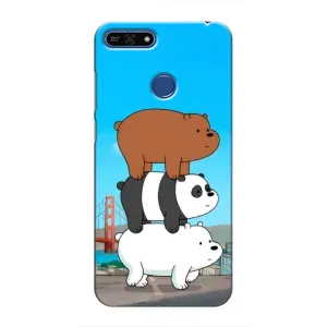 Чехлы с Пандами на Huawei Honor 7A Pro (Друзья)