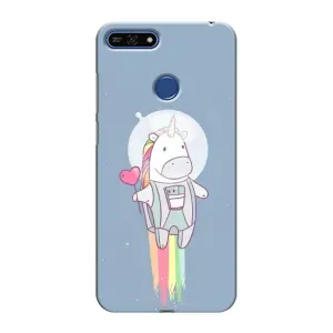 Чохол Unicorn на Huawei Honor 7A Pro (Єдинорог космонавт)