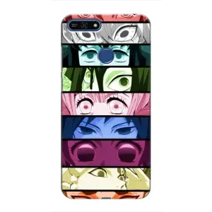 Силиконовые чехлы с глазами Anime для Хуавей Хонор 7А Про (Глаза Хашира)