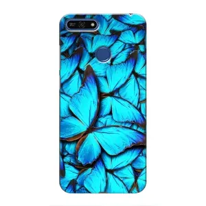 Силиконовый бампер с картинкой животных для Huawei Honor 7A Pro (Крылья бабочек)