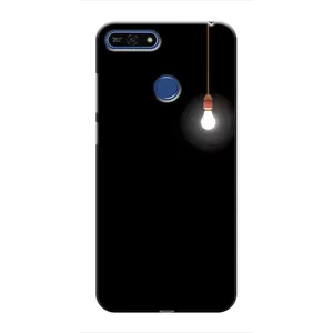 Чохол з картинками на чорному фоні для Huawei Honor 7A Pro (Лампочка)