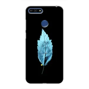 Чохол з картинками на чорному фоні для Huawei Honor 7A Pro (Листя)