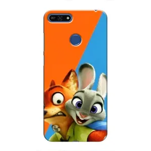 Чехлы ЗВЕРОПОЛИС для Huawei Honor 7A Pro (Ник и Хопс)