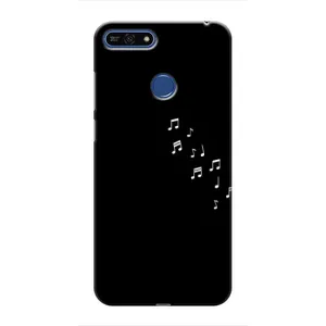 Чохол з картинками на чорному фоні для Huawei Honor 7A Pro (Ноти)